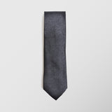 Φαρδιά γραβάτα | 100% μετάξι σε γκρί απόχρωση με σχέδιο τόνο στο τόνο