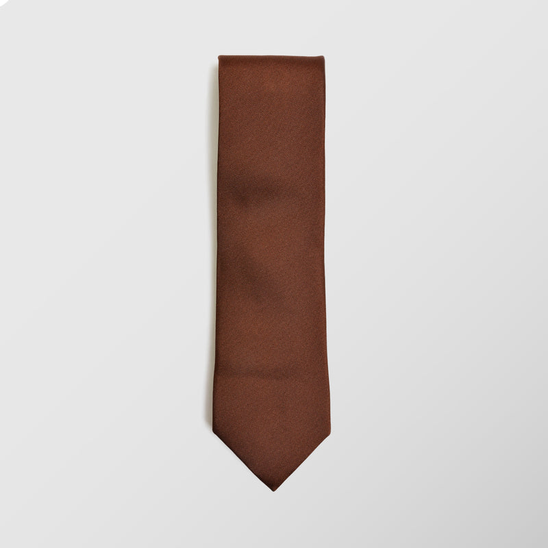 Φαρδιά γραβάτα | 100% μετάξι σε ταμπά απόχρωση με μικρό σχέδιο στην ύφανση