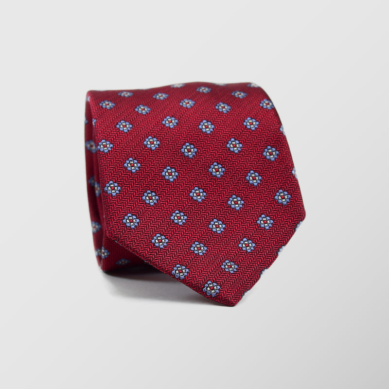 Φαρδιά γραβάτα | σε κόκκινη βάση με μικρό σχέδιο