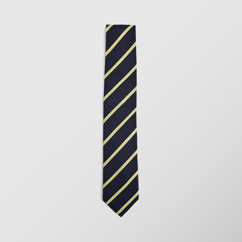 Φαρδιά γραβάτα | σε μπλέ βάση με διαγώνια ρίγα