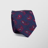 Φαρδιά γραβάτα | σε μπλε βάση σετ με μαντηλάκι