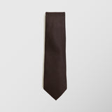 Φαρδιά γραβάτα | μεταξωτή σε καφέ απόχρωση με μικρό σχεδιασμό τόνο στο τόνο