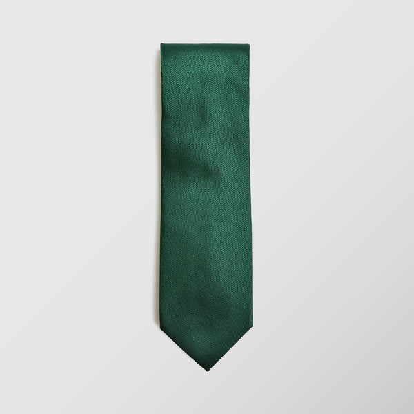 Φαρδιά γραβάτα | 100% μετάξι σε πράσινη βάση με μικρό σχεδιασμό τόνο στο τόνο
