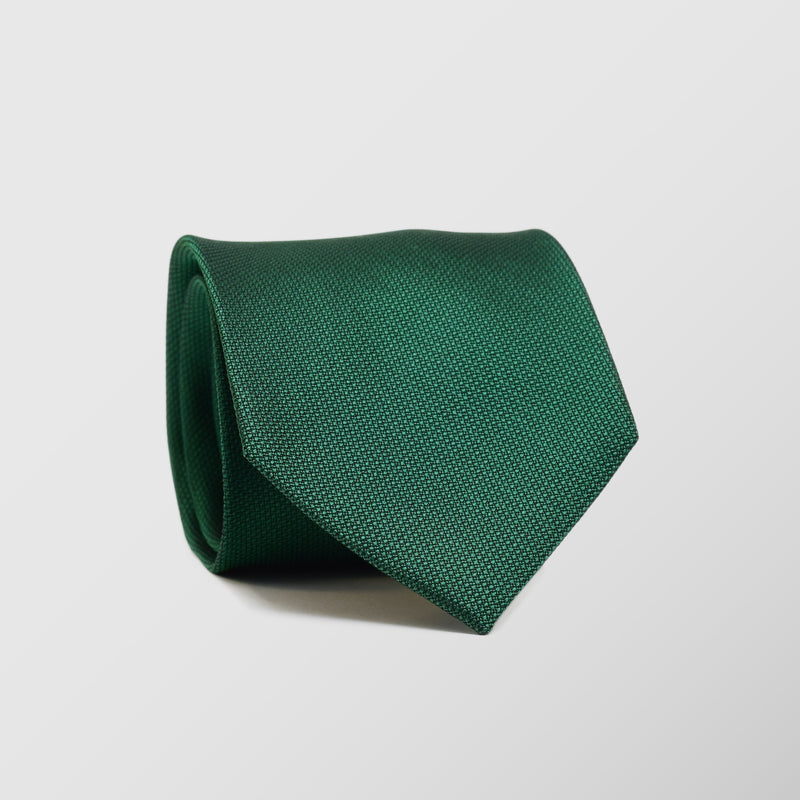 Φαρδιά γραβάτα | 100% μετάξι σε πράσινη βάση με μικρό σχεδιασμό τόνο στο τόνο