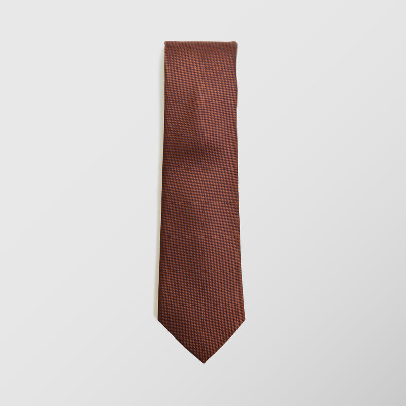 Φαρδιά γραβάτα | μεταξωτή σε ανοιχτή καφέ απόχρωση με μικρό σχεδιασμό τόνο στο τόνο