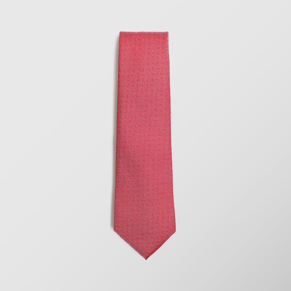 Φαρδιά γραβάτα | μεταξωτή σε ροζ βάση με μικρό μπλε σχεδιασμό σετ με μαντηλάκι