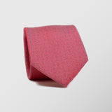 Φαρδιά γραβάτα | μεταξωτή σε ροζ βάση με μικρό μπλε σχεδιασμό σετ με μαντηλάκι