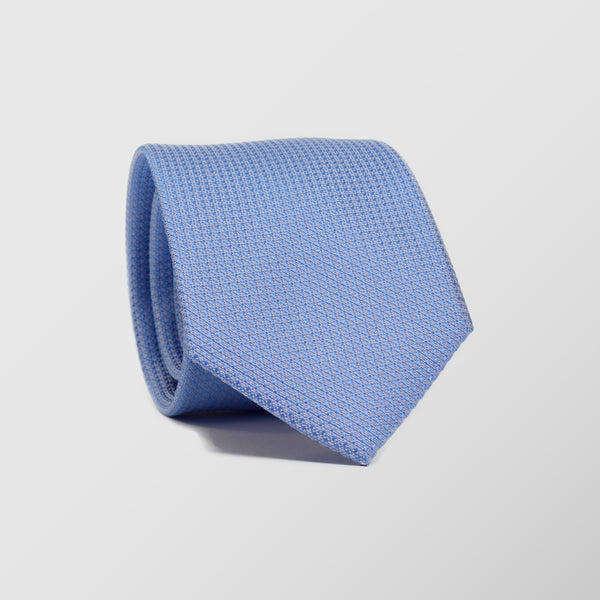 Φαρδιά γραβάτα | μεταξωτή σε σιέλ μπλέ απόχρωση με μικρό σχέδιο τόνο στο τόνο
