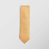 Φαρδιά γραβάτα | σε κίτρινη χρυσή βάση με λαχούρι σχεδιασμό τόνο στο τόνο σετ με μαντηλάκι