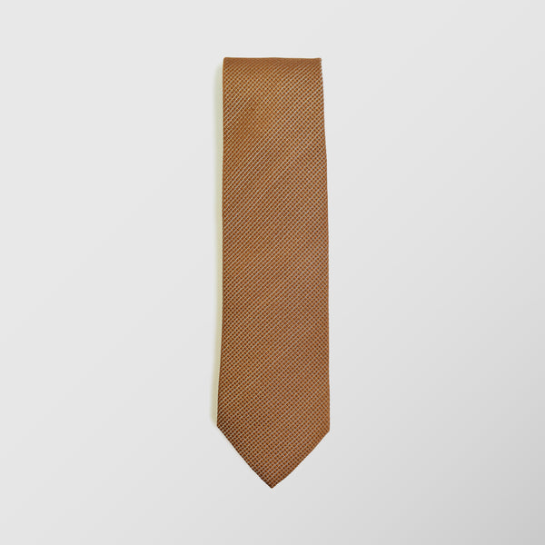 Φαρδιά γραβάτα | σε απόχρωση καμένο πορτοκαλί με σχεδιασμό στην ύφανση