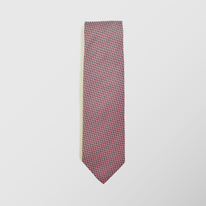 Φαρδιά γραβάτα | σε κόκκινη και μπλέ βάση με μικρό σχεδιασμό στην ύφανση