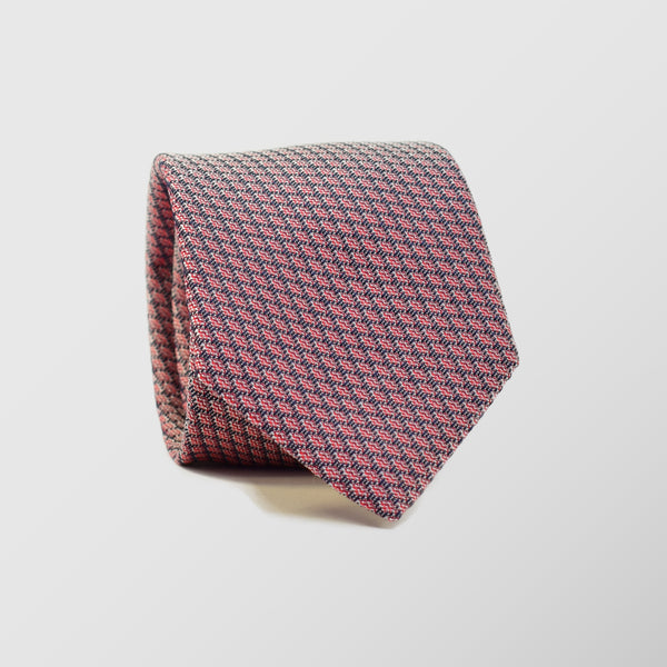 Φαρδιά γραβάτα | σε κόκκινη και μπλέ βάση με μικρό σχεδιασμό στην ύφανση