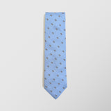 Φαρδιά γραβάτα | σε σιελ βάση με ρετρό σχεδιασμό
