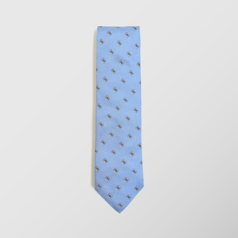 Φαρδιά γραβάτα | σε σιελ βάση με ρετρό σχεδιασμό