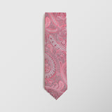 Φαρδιά γραβάτα | 100% μετάξι σε ρόζ τόνους με λαχούρι σχεδιασμό
