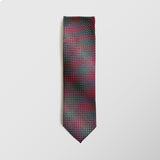 Φαρδιά γραβάτα | 100% μετάξι σε μπορντό βάση με ντεγκραντέ μικρό σχεδιασμό