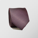 Φαρδιά γραβάτα | 100% μετάξι σε μπορντό βάση με ντεγκραντέ μικρό σχεδιασμό