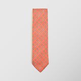 Φαρδιά γραβάτα | σε πορτοκαλί βάση με ρετρό σχεδιασμό