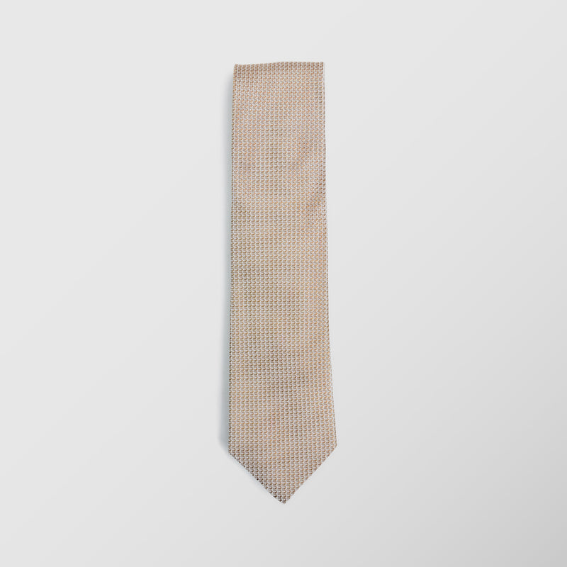 Φαρδιά γραβάτα | σε μπέζ απόχρωση σετ με μαντηλάκι