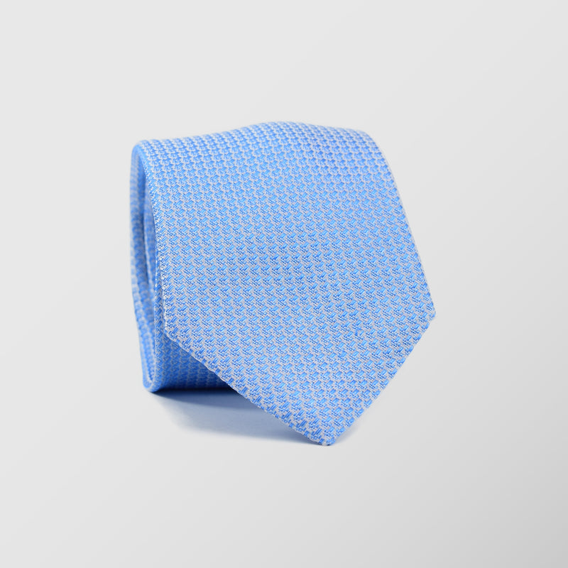 Φαρδιά γραβάτα | σε σιέλ απόχρωση σετ με μαντηλάκι