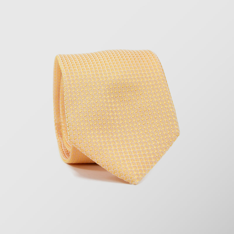 Φαρδιά γραβάτα | σε κίτρινη απόχρωση σετ με μαντηλάκι