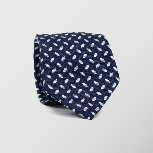 Φαρδιά γραβάτα | σε μπλέ βάση με ρετρό σχέδιο