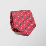 Φαρδιά γραβάτα | σε κοραλί / κόκκινη βάση με ρετρό  σχεδιασμό