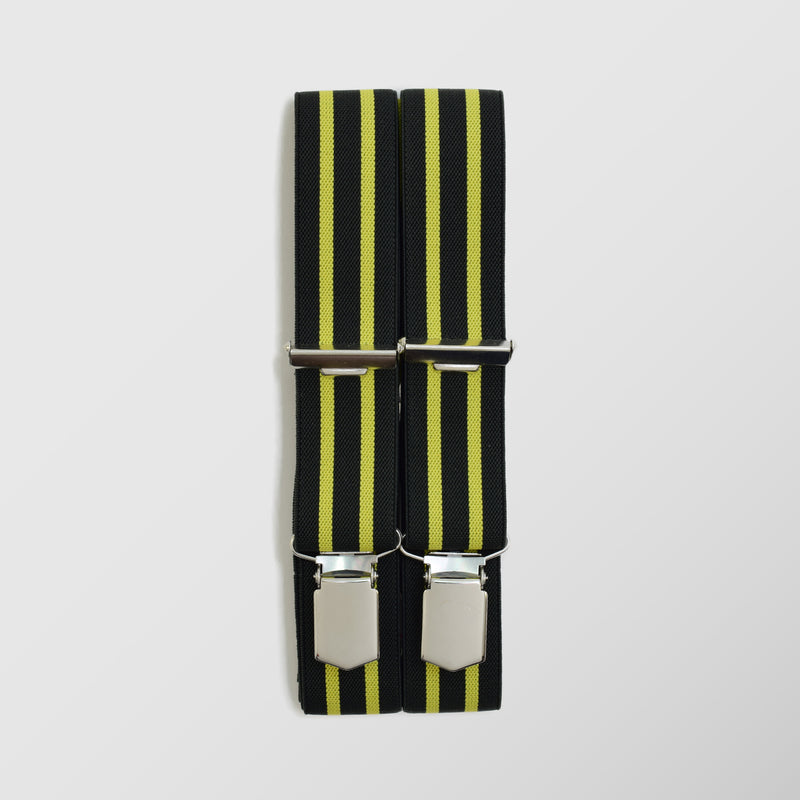 Ανδρικές τιράντες | με μαύρη βάση και κίτρινο κάθετο ριγέ σχεδιασμό