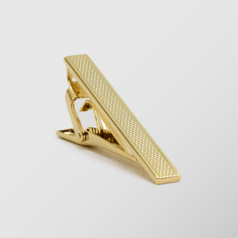 Κλίπ γραβάτας | σε χρυσή απόχρωση με ανάγλυφο σχεδιασμό