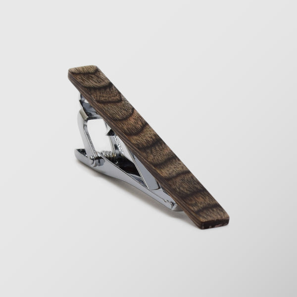 Κλίπ γραβάτας | ξύλινο με νερά στον σχεδιασμό του