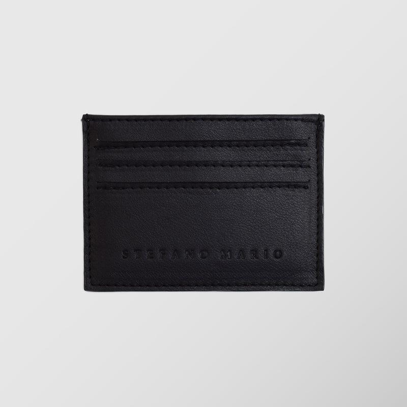 Πορτοφόλι | card holder δερμάτινο μονόχρωμο σε μαύρη απόχρωση