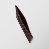 Πορτοφόλι | card holder δερμάτινο δίχρωμο σε σκούρα καφέ και ταμπά απόχρωση