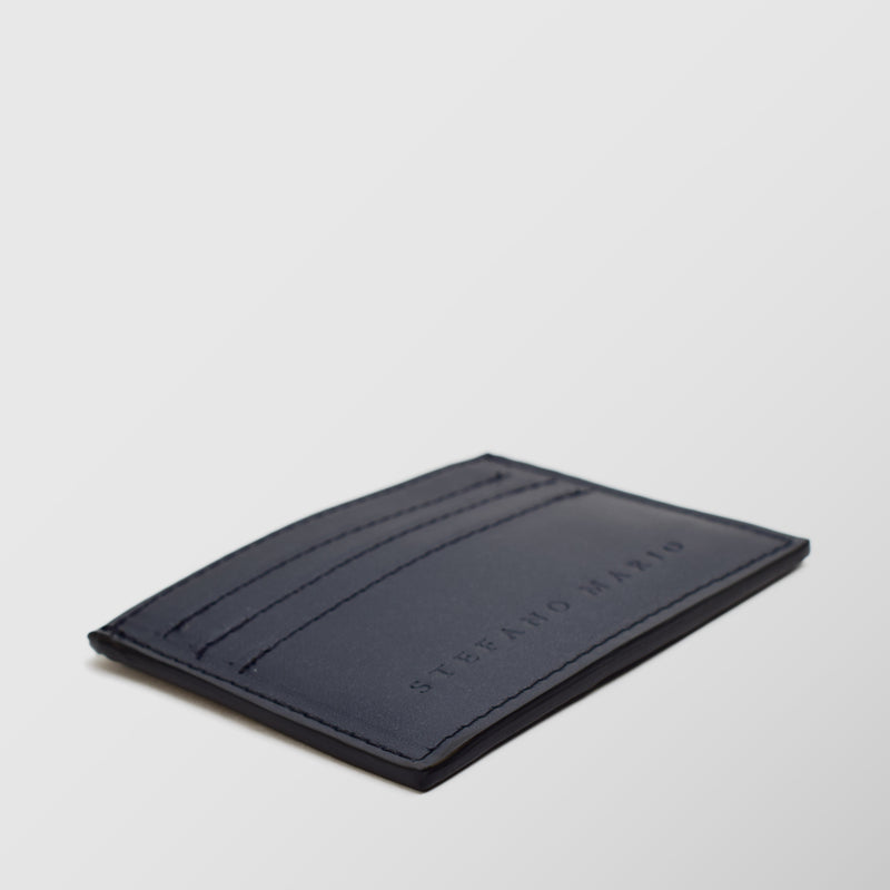 Πορτοφόλι | card holder δερμάτινο μονόχρωμο σε μπλέ απόχρωση