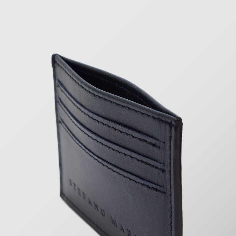 Πορτοφόλι | card holder δερμάτινο μονόχρωμο σε μπλέ απόχρωση