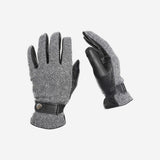 Δερμάτινα γάντια | σε γκριζόμαυρες αποχρώσεις με σχέδιο ψαροκόκαλο