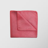 Φαρδιά γραβάτα | μεταξωτή σε ρόζ κόκκινους τόνους με μικρό σχέδιο σετ με μαντηλάκι