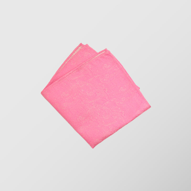 Μαντηλάκι για το πέτο | μεταξωτό σε ρόζ απόχρωση με ανάγλυφο σχεδιασμό στην ύφανση