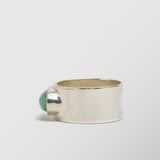Δαχτυλίδι | απο ασήμι 925 με λείο σχεδιασμό και πέτρα Αβεντουρίνη σε άκουα απόχρωση